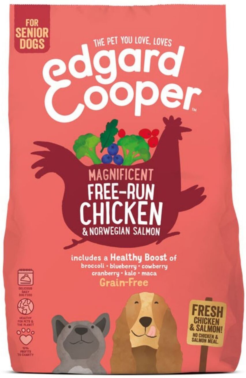 Edgard &amp; Cooper Edgard & Cooper Pollo e Salmone Grain Free per Cani Senior
