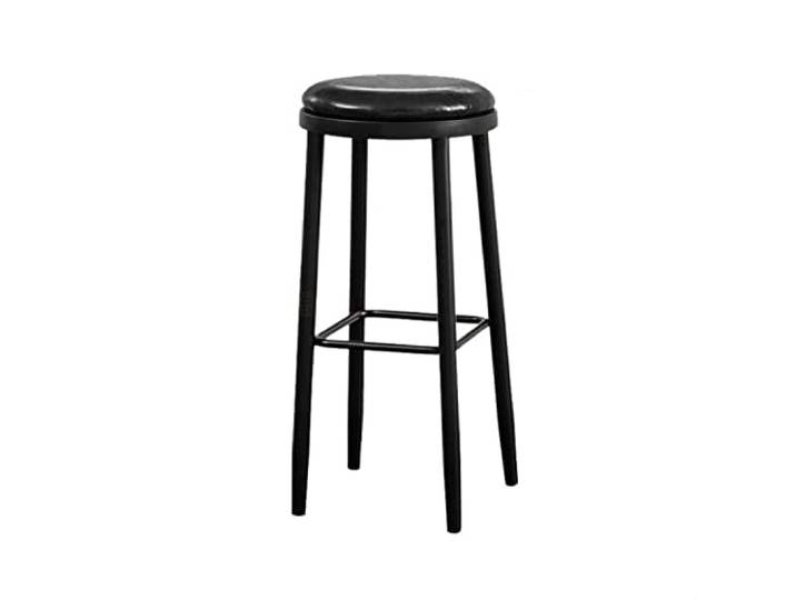 Barstühle 27,95-Zoll-Barhocker aus Eisen mit rundem Hochhocker(Schwarz)