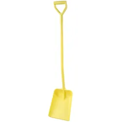 HACCP Ergonomische Schaufel, einteilig mit langem Stiel, 270 x 340 x 1330 Polypropylen PPN_Große:270 x 340 x 1330_Farbe:gelb
