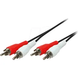 LOGILINK CA1039 - Cinch Kabel, 2x Cinch Stecker auf 2x Cinch Stecker, 2,5 m