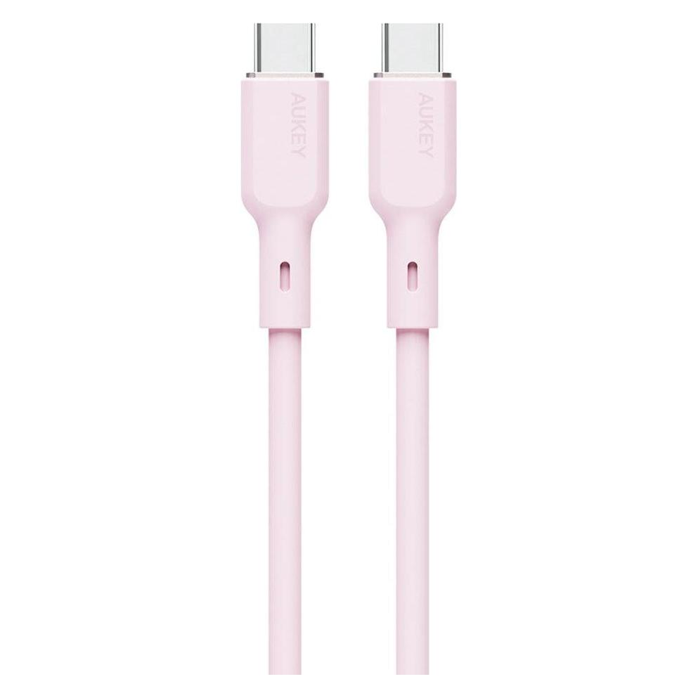 Aukey CB-SCC101 C TO C 1M 100W Silikonkabel USB2.0 rosa (1 m, USB 2.0, 100 W) (57594603)