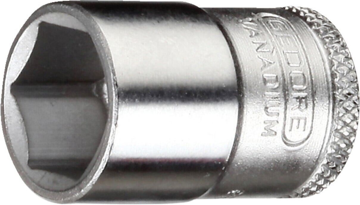Gedore Steckschlüsseleinsatz, Nuss, 3/8 Zoll 10 mm Antrieb, 6-kant, 6 mm Weite, Werkzeug, 30 6, Stahl verchromt (6230160)