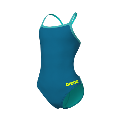 Badeanzug ARENA "GIRL'S TEAM SWIMSUIT CHALLENGE SOLID", Mädchen, Gr. 140, N-Gr, blau (blau cosmo, water), Obermaterial: 100% Polyester, Badeanzüge Badeanzug