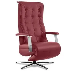Segmüller Werkstätten Sessel Comforte Uno Anzio C4 Leder Rot Weinrot