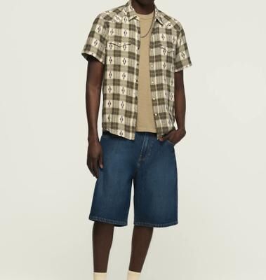 Lucky Brand Baggy Short - Men's Shorts Denim Jean in Dark Matter, Size 33