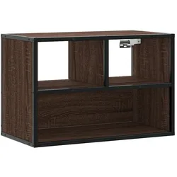 Helloshop26 - Praktisches wandmontiertes TV-Möbel im Industriestil 60 x 31 x 39,5 cm aus braunem Eichenholzwerkstoff