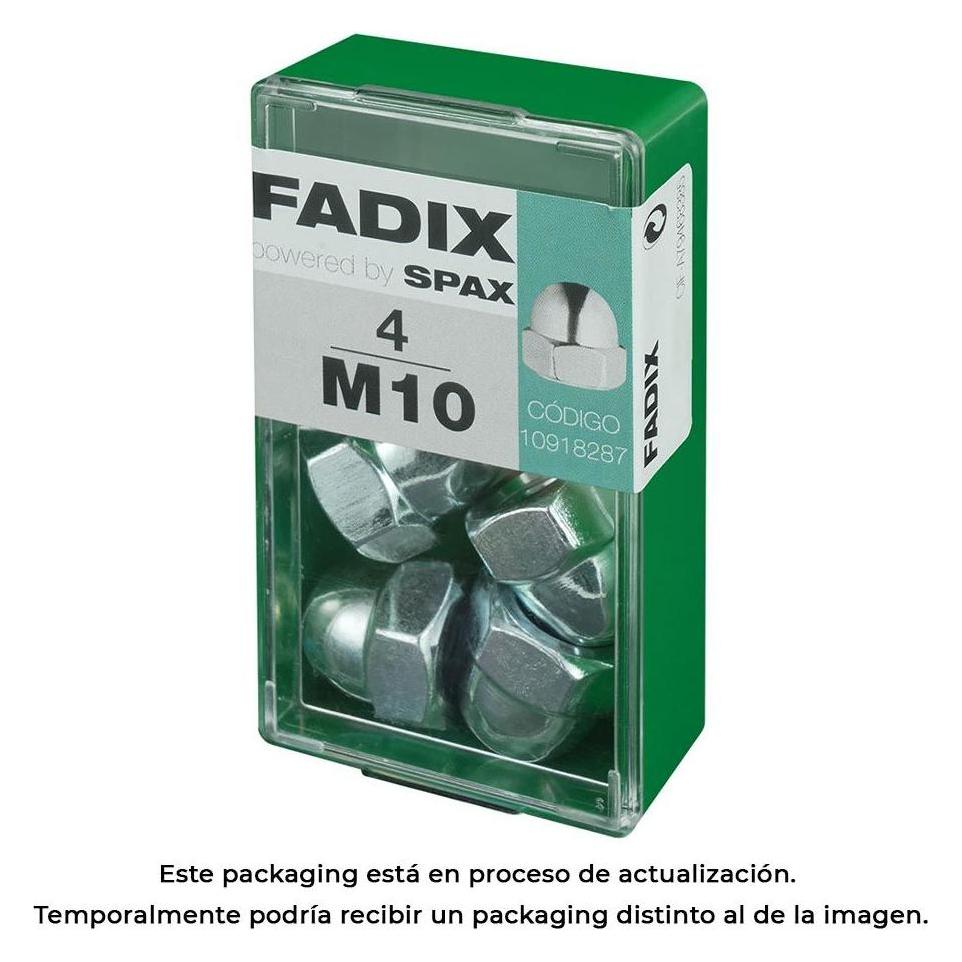 Fadix Verpackungseinheit: 4 Stück. Blindmutter aus Zink M 10 (49407682)