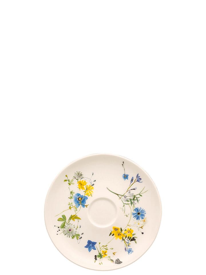 Rosenthal Kaffee-Untertasse "Brillance" in Weiß/ Gelb/ Blau - Ø 14,5 cm - onesize