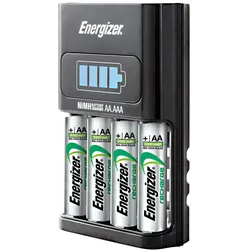 Energizer Recharge 1-Hour (4 Stk., AA, AAA, Ladegerät inkl. Akku), Akku Ladegerät