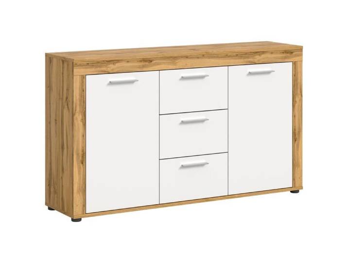 Buffet Aosta Blanc/Chêne 125/80/35
