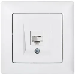 Günsan Visage 1-fach Datenbuchse CAT6 Internet Netzwerk Weiss