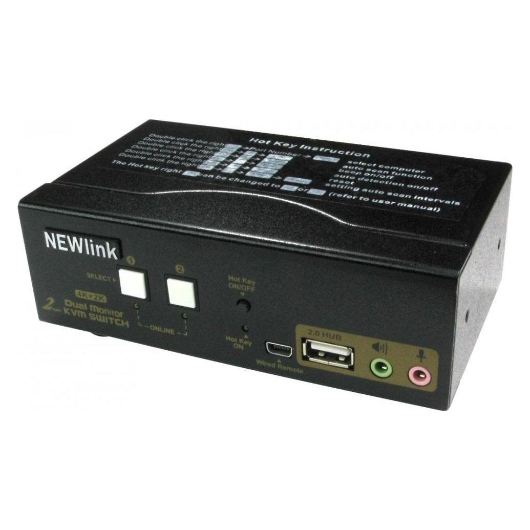 Cables Direct Newlink 2 Port Dual Screen HDMI Kvm (NLKVMHDMI-22DBL)