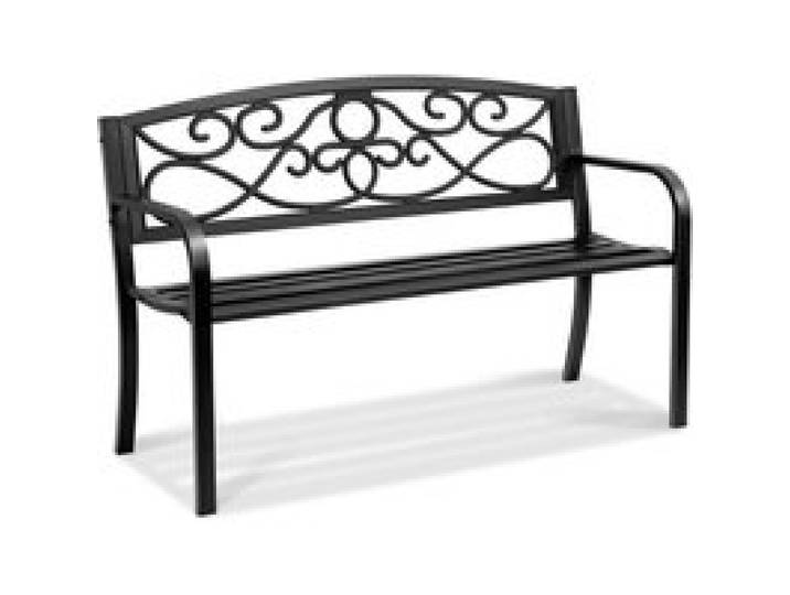 VEVOR Gartenbank Terrassenbank aus Metall, 127 cm Parkbank Ruhebank 250 kg Tragkraft, 3 Personen Garten- und Parkbank mit Rückenlehne & Armlehnen, Vintage Sitzbank für Garten, Park, Hof, Veranda