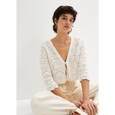 bonprix "Ajour-Bolero" bequeme Passform, 3/4-Ärmel, Ajour-Bolero