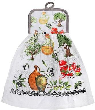 IH Casa Decor Tie Hand Towel Olives - Set of 2
