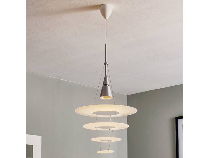 Enigma 425 Pendelleuchte Brushed Alu - Louis Poulsen - Wohnzimmer - Design - Metall - Einflammig