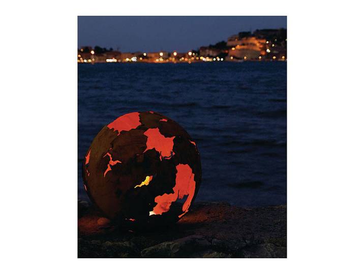 Ambiance Rost-Kugel mit Riss ⌀ 50 cm
