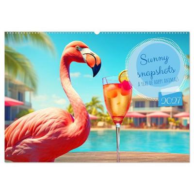 Sunny snapshots - A year of happy animals (Wall Calendar 2027 DIN A2 landscape), CALVENDO 12 Month Wall Calendar