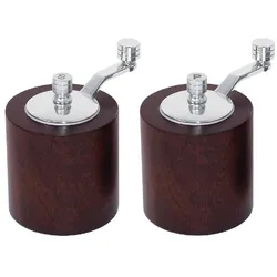 Gastronoble Olympia Salz- und Pfeffermühlenset | dunkles Holz | 8cm | 4 Sets