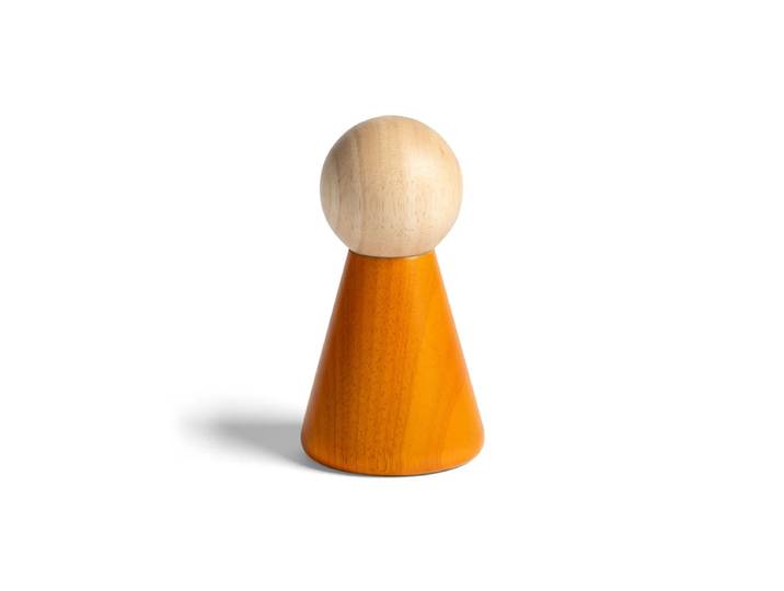 &klevering - Halma Salz- und Pfeffermühle, H 15 cm, orange / natur