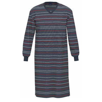 Pyjama AMMANN "Nachthemd 1/1 Arm Men / Nightwear", Herren, Gr. 58, blau (nightblau), Obermaterial: 100% Baumwolle CO., Homewear-Sets Pyjama