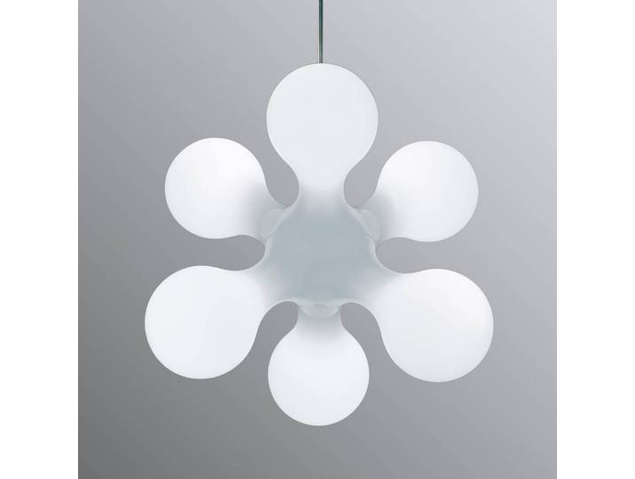 kdln Designer Hängelampe ATOMIUM, dimmbar, weiß / opal, für Wohn- / Esszimmer, Metall, Design, Pendelleuchte