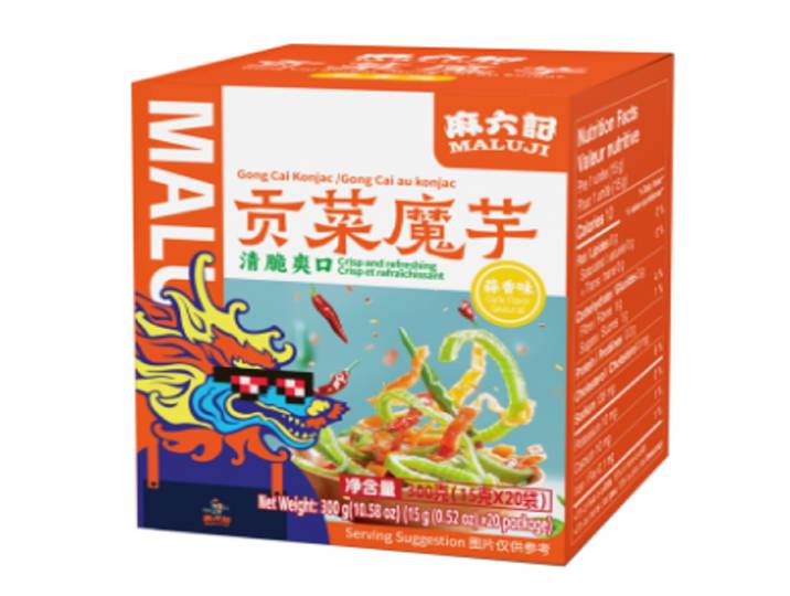 【Rentrée scolaire】Ma Liuji Konjac Gongcai à l'ail, 20 sachets (boîte), 300g