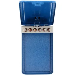 Gedore, Meissel, Splinttreiber-Satz inkl. Metallklappkassette, 6-teilig, Stahl/Lackierung, Silber/Blau