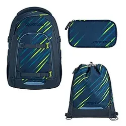 Coocazoo Mate Fast Lime Schulrucksack Set 3tlg