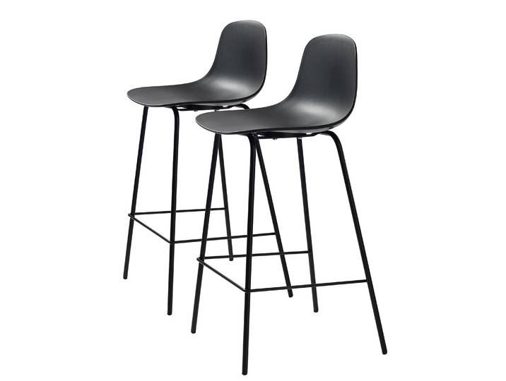Tresenstuhl Felin (2er-Set) 41 x 93 x 48cm Schwarz