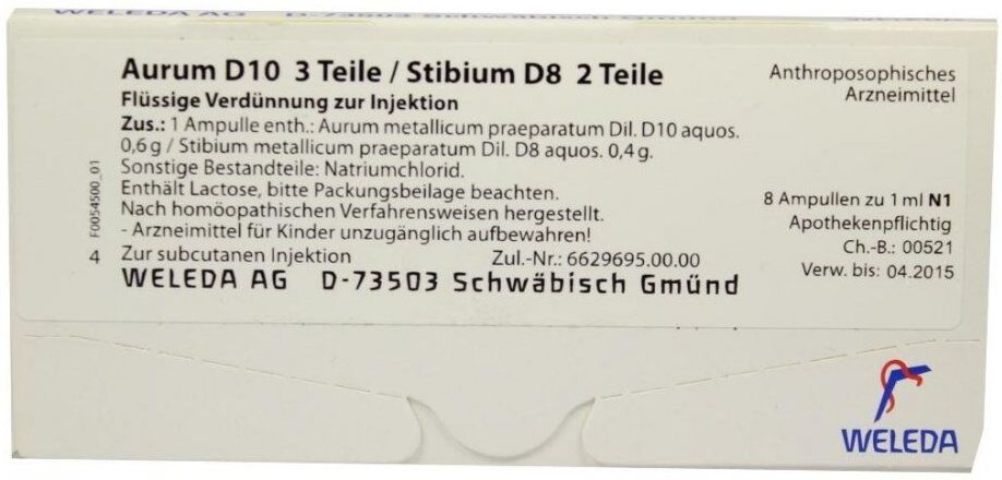 Weleda Aurum D10/ Stibium D8 Ampullen