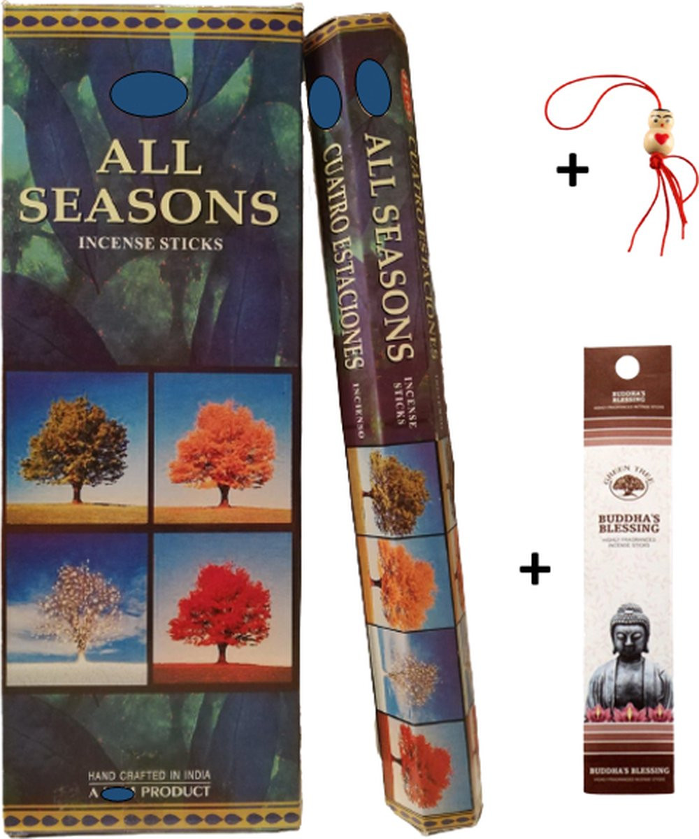 All Seasons Wierookset met 45 stokjes en gelukspoppetje