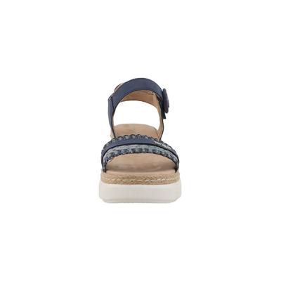 Mules TOM TAILOR "Tom Tailor Flat Sandals - Mules", Damen, Gr. 41, blau (denim), Textil, unifarben, Schuhe