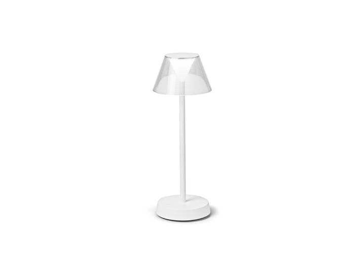 ideal lux Ideal Lux Lolita LED-Terrassenleuchte, Akku weiß Lolita, dimmbar, weiß / opal, Metall