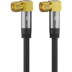 GOOBAY 70567 - Antennenanschlusskabel (F) (135 dB typ) 4x geschirmt, 1,0 m
