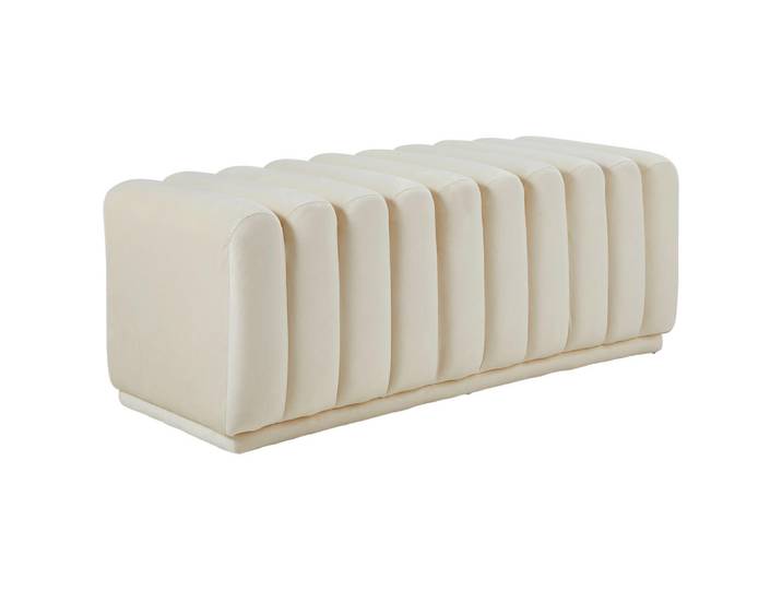 Novel Sitzbank, Weiß, Metall, 113x42x48 cm, Esszimmer, Bänke, Sitzbänke