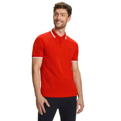 Poloshirt FALKE "FALKE Polo Shirt", Herren, Gr. S, rot (safety orange (8314)), Shirts