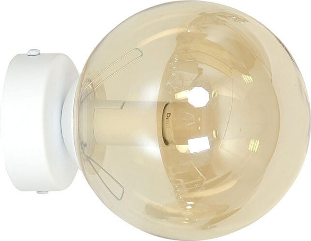 Emibig ROSSI K1 Kinkietlamp, wit/bruin, 1x E19, 40W