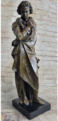 Bronzhaus Signed Carrier Honoring Frederic Chopin Bronze Sculpture Statue Figure Figurine