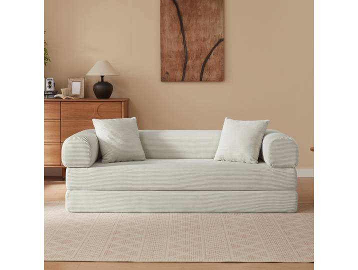 Canapé modulable sans structure en os, convertible en lit simple, canapé de sol tatami pour salon, chambre et appartements