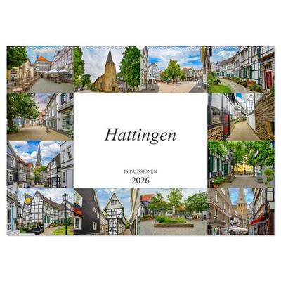 Hattingen Impressionen (Wandkalender 2026 DIN A2 quer), CALVENDO Monatskalender
