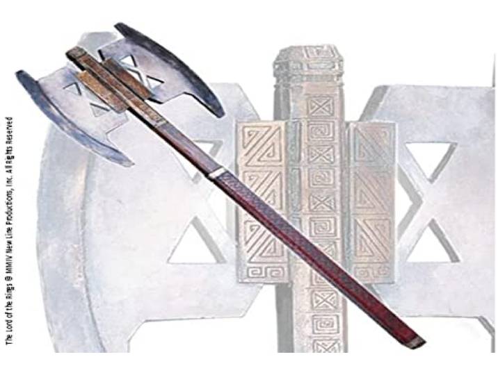 The Lord of The Rings - The Gimli Axe Lord of The Rings