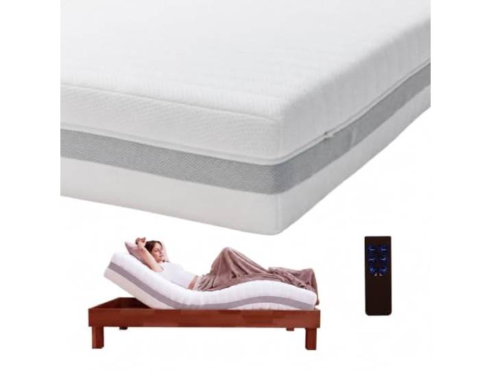 COSYWORLD COSYMA Wave elektrisch verstellbare Matratze, 90x200cm / 100x200cm, 7-Zonen Kaltschaummatratze, Zwei Härtegrade Soft/Medium, Abnehmbarer Bezug, ergonomisch, atmungsaktiv, druckentlastend