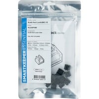 ESSENTIAL RJ45 Port Lock (NL03), Einsteckschloss Farbcode Schwarz, 12 Stück