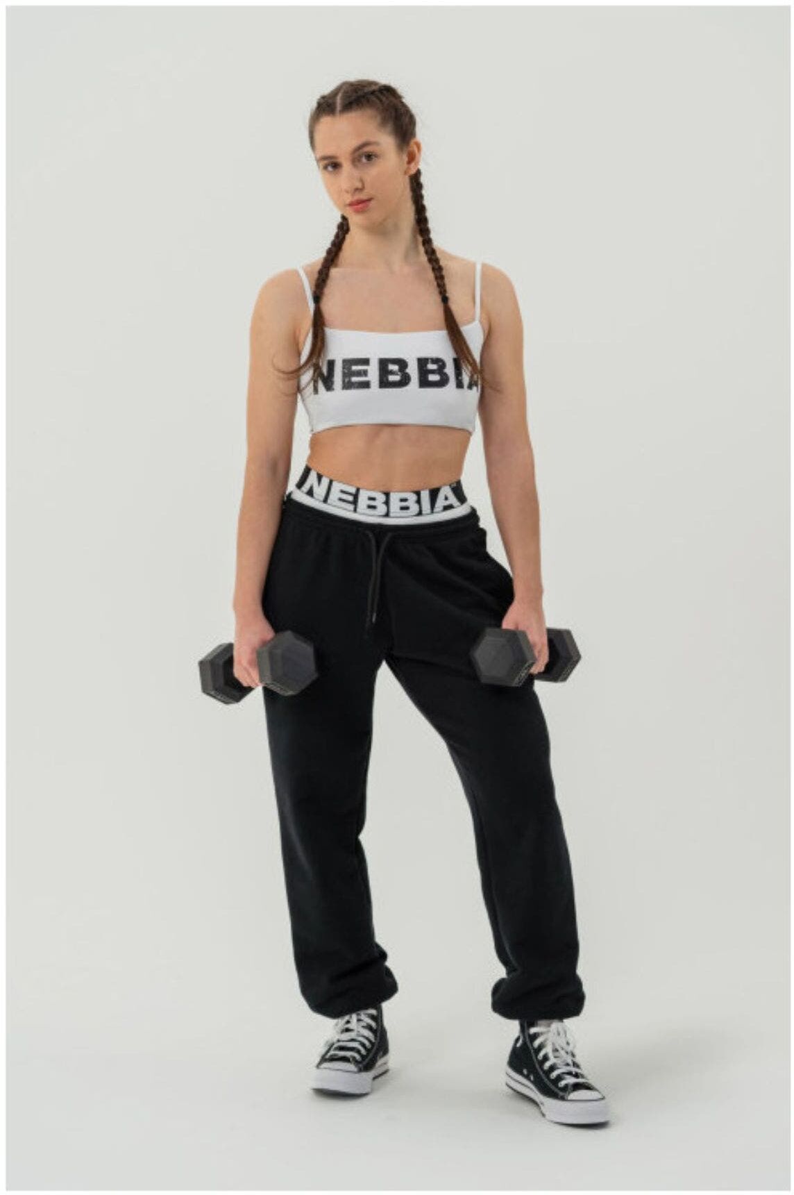 NEBBIA Bandeau Bra Back Check Bianco   
