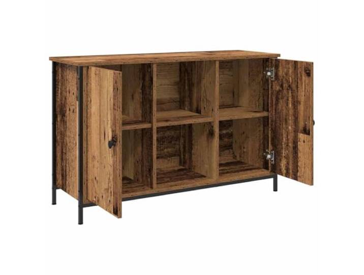 Roanoer TV-Schrank Wandmontiert Altholz Optik 101x35x65 cm TV Board Platzsparende Wandkonsole mit 2 Türen und Regalen für das Schlafzimmer oder Jugendzimmer in brauner Altholz-Optik.