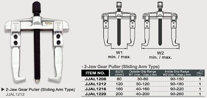 TOPTUL JJAL1216 Internal / External Puller