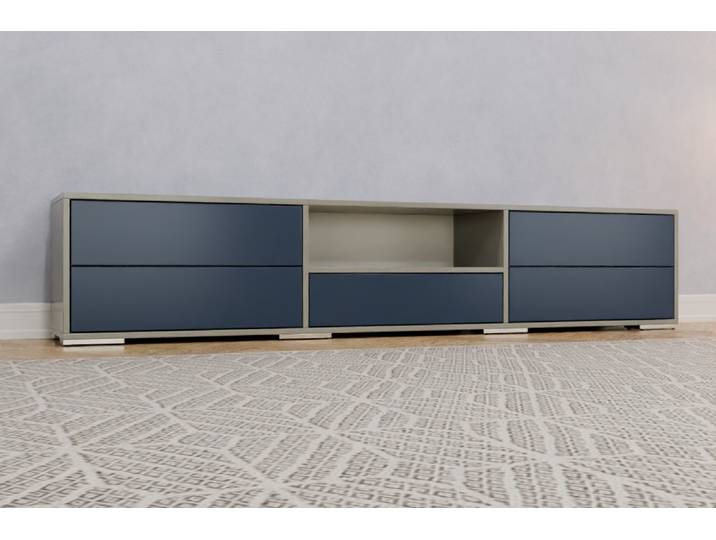 TV-Board nach Maß - RAL 5003 Saphirblau - 46x228x40cm - Individuell konfigurieren