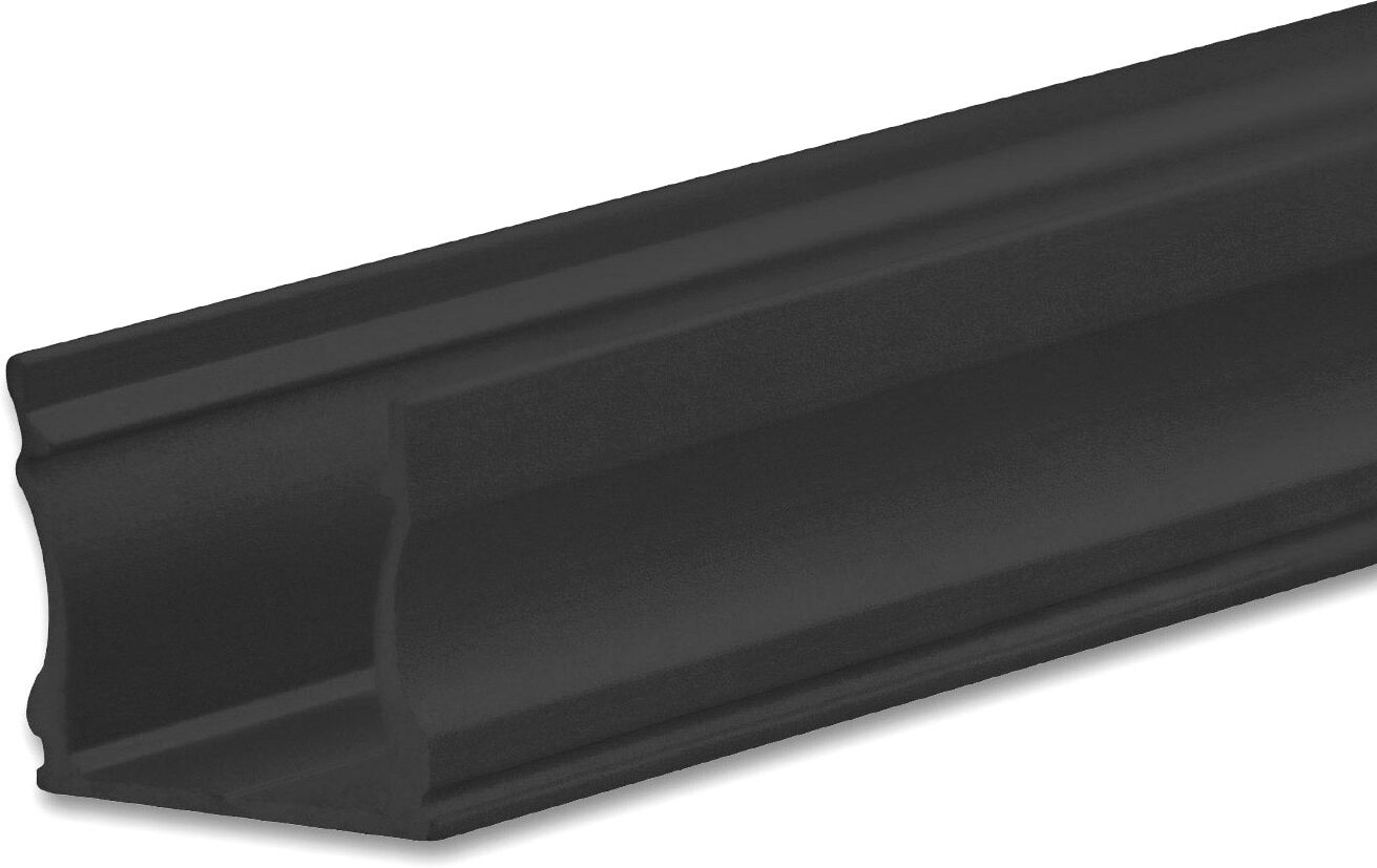 Isoled Led Aufbauprofil Pure12 S Aluminium Schwarz Ral9005, 300cm