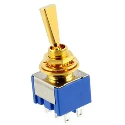 AllParts AP EP 0080-002 Schalter on/on/on gold (Instrumenten Ersatzteile), Zubehör Instrumente, Gold